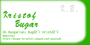 kristof bugar business card